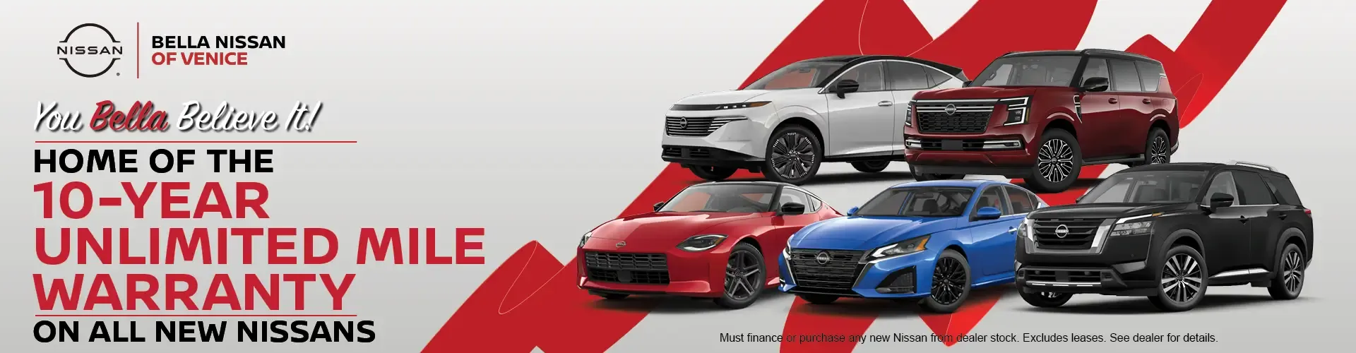 Bella Nissan Of Venice: Home of the 10 Years Unlimited Miles Warranty On All New Nissan's